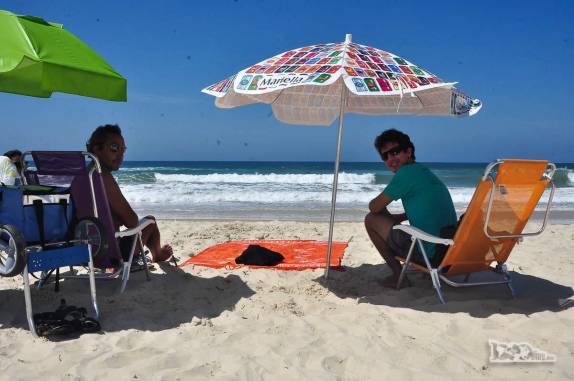 Com o Gustavo, na praia dos Ingleses, no norte de Florianópolis, Santa Catarina
